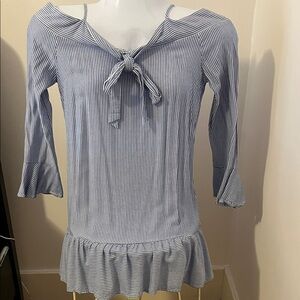 Blue Pin Striped Women's Top